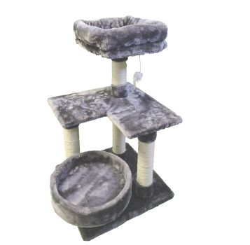Arbre à chat gris à trois niveaux 32'' - Aristokatz