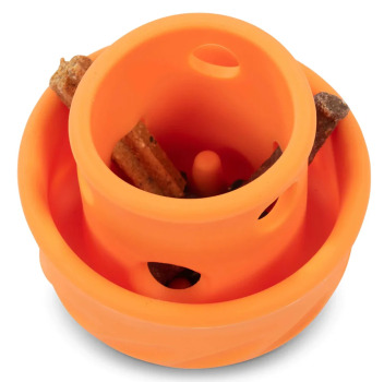 Jouet Puzzle'n Play champignon orange pour chiens - Messy Mutts