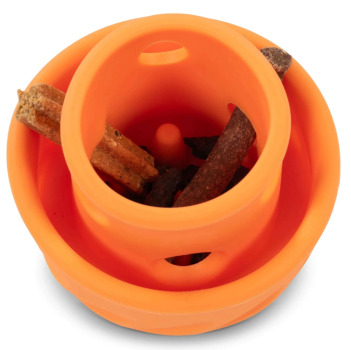 Jouet Puzzle'n Play champignon orange pour chiens - Messy Mutts