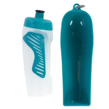 Bouteille d'eau avec bol amovible pour chiens - Messy Mutts