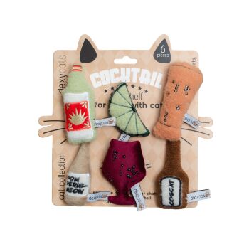 Ensemble de peluches de thème cocktails pour chats - Dexypaws