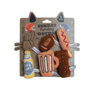 Ensemble de peluche de thème football pour chats - Dexypaws