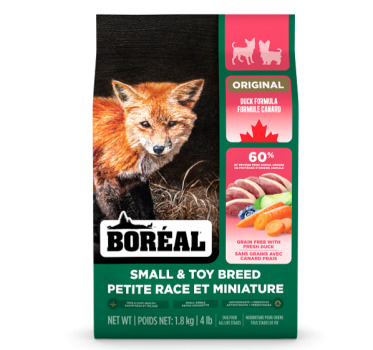 Nourriture pour chiens de petites races au canard - Boréal Original