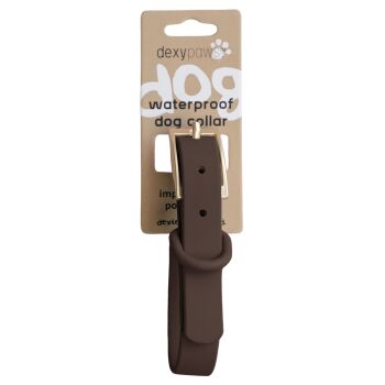 Collier imperméable espresso pour chiens - Dexypaws