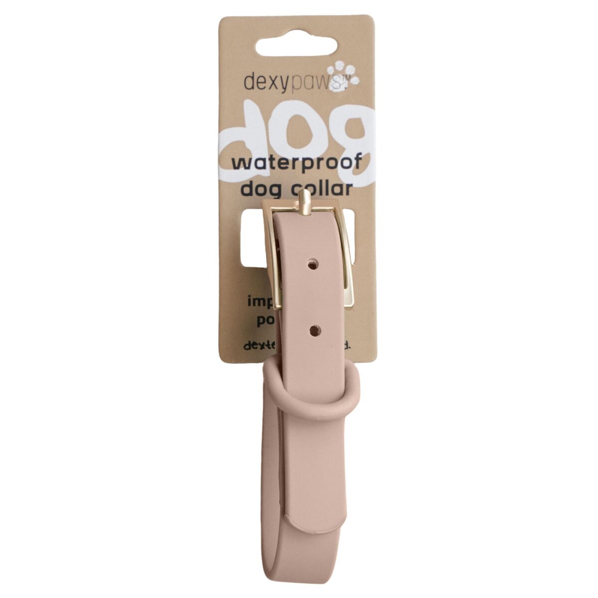 Ga00099 - Collier imperméable beige pour chiens - Dexypaws
