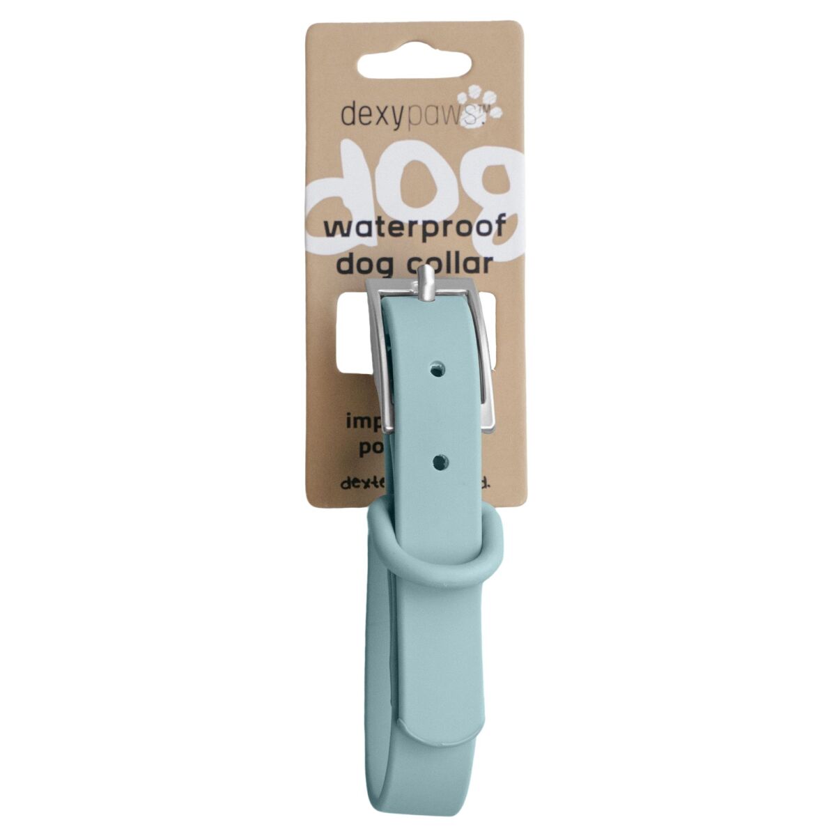 Ga00136 - Collier imperméable bleu pour chiens - Dexypaws