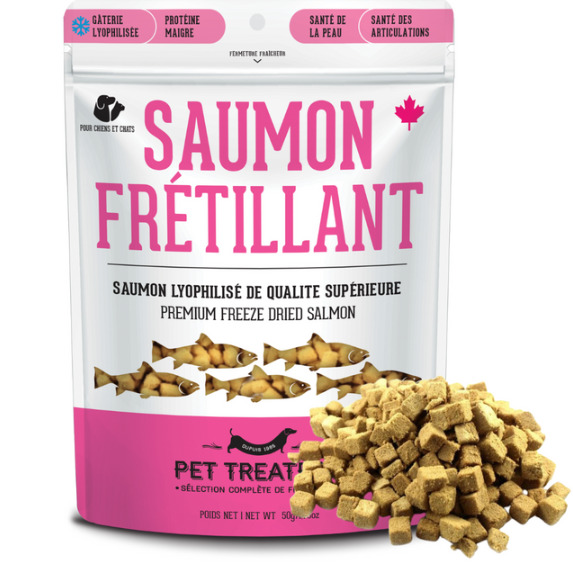 Ga06884 - Gâterie de saumon lyophilisé pour animaux - Granville