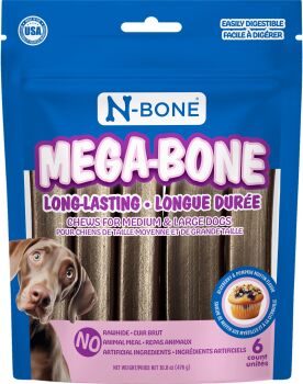 Bâtonnet au muffin aux bleuets et à la citrouille Méga-Bone pour chiens - N-Bone