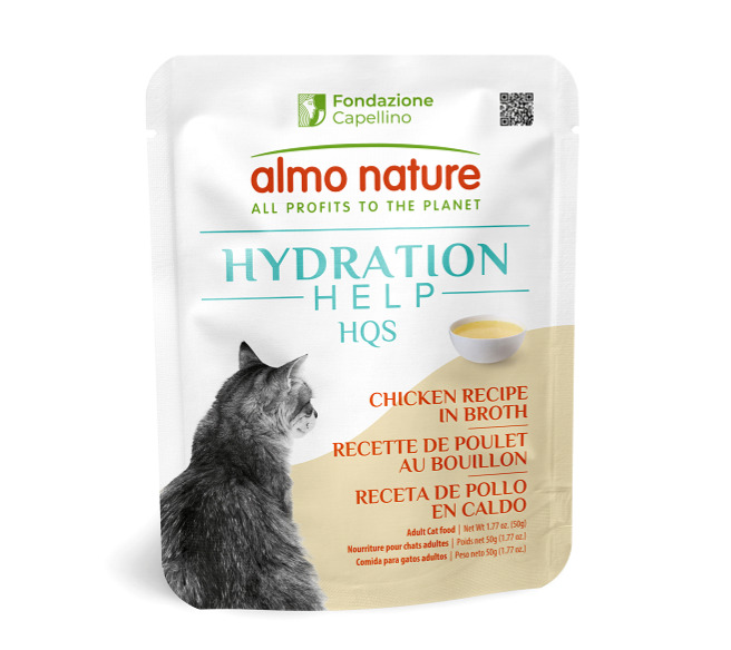 An1110 - Bouillon de poulet hydratant avec filet de poulet pour chats - Almo Nature