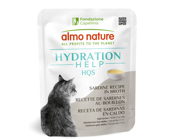 An1113 - Bouillon de sardines hydratant avec sardines pour chats - Almo Nature