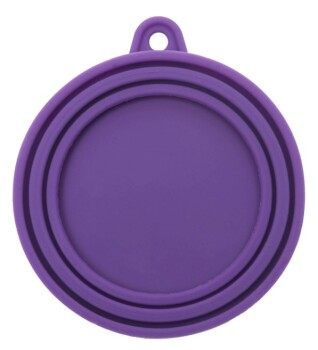 Couvercle en silicone mauve pour les conserves - Messy Mutts