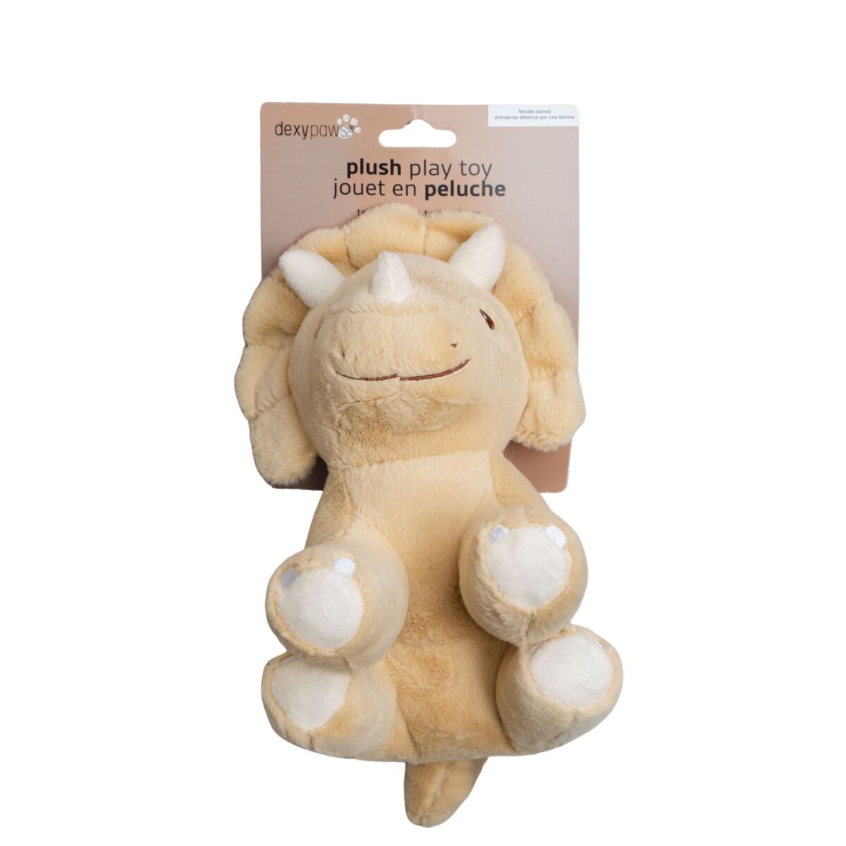 Ga00648 - Peluche en forme de tricératops pour chien - Dexypaws
