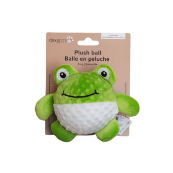 Balle en peluche grenouille pour chien - Dexypaws