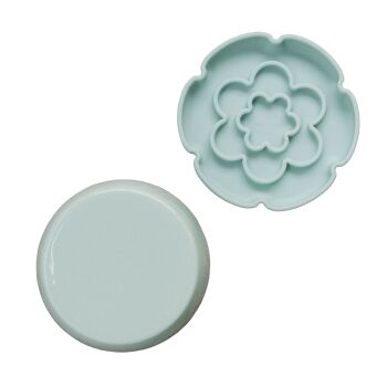 Bol tapis de lèche surélevé vert sauge pour chat - Dexypaws