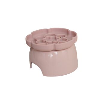 Bol tapis de lèche surélevé rose poudré pour chat - Dexypaws