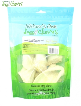 Paquet d'oreilles d'agneau pour chiens - Nature's Own Dog Chews