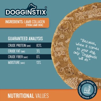 Anneau de collagène d’agneau pour chiens - Dogginstix