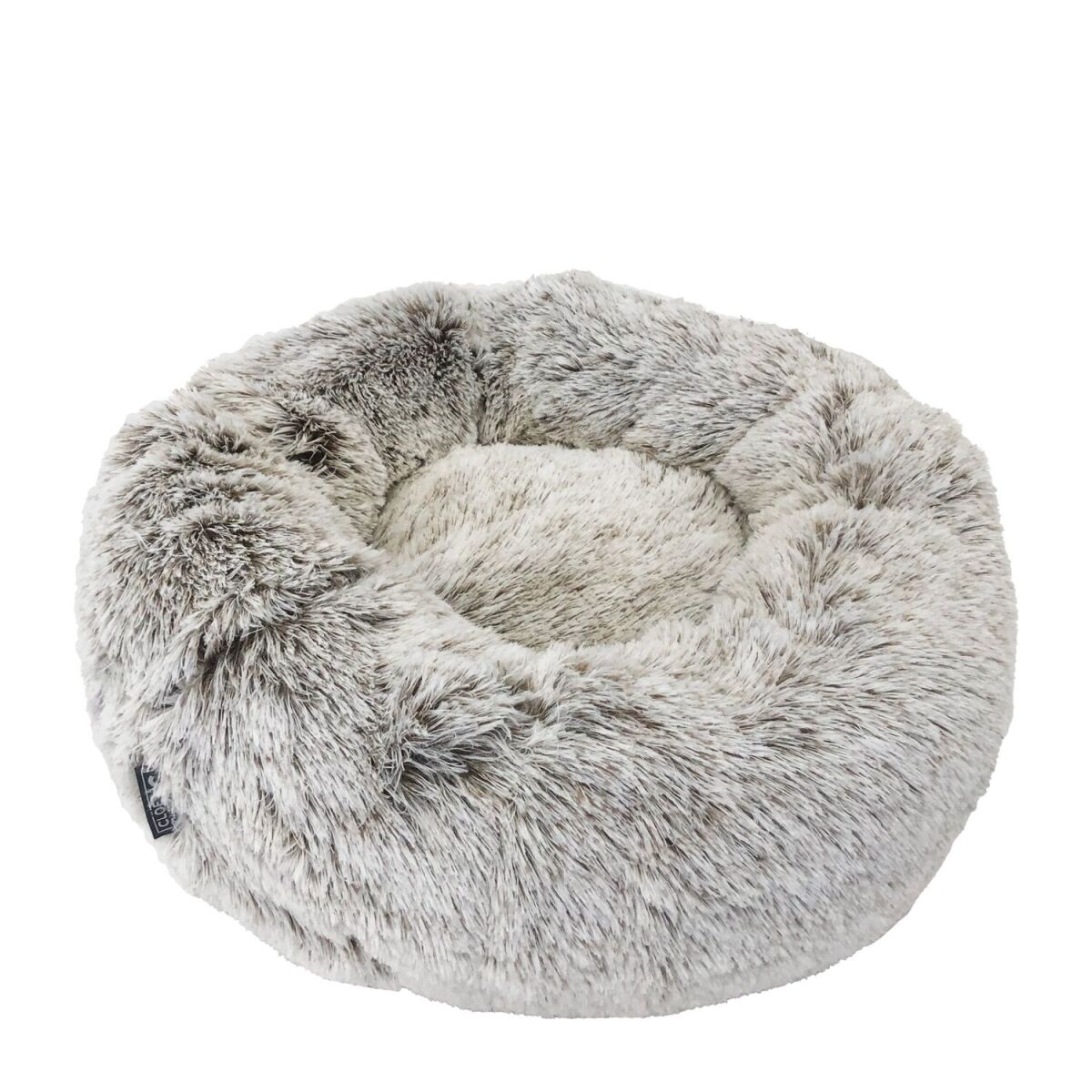 Dk7033 - Lit de luxe rond en peluche beige pour animaux -  Chlöe e Cluzo