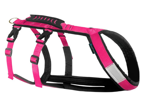 Harnais hybride rose fluorescent pour chiens - Nahak