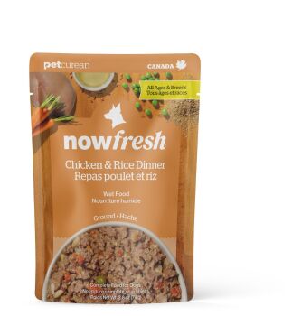 Nourriture humide poulet et riz pour chien - Now Fresh