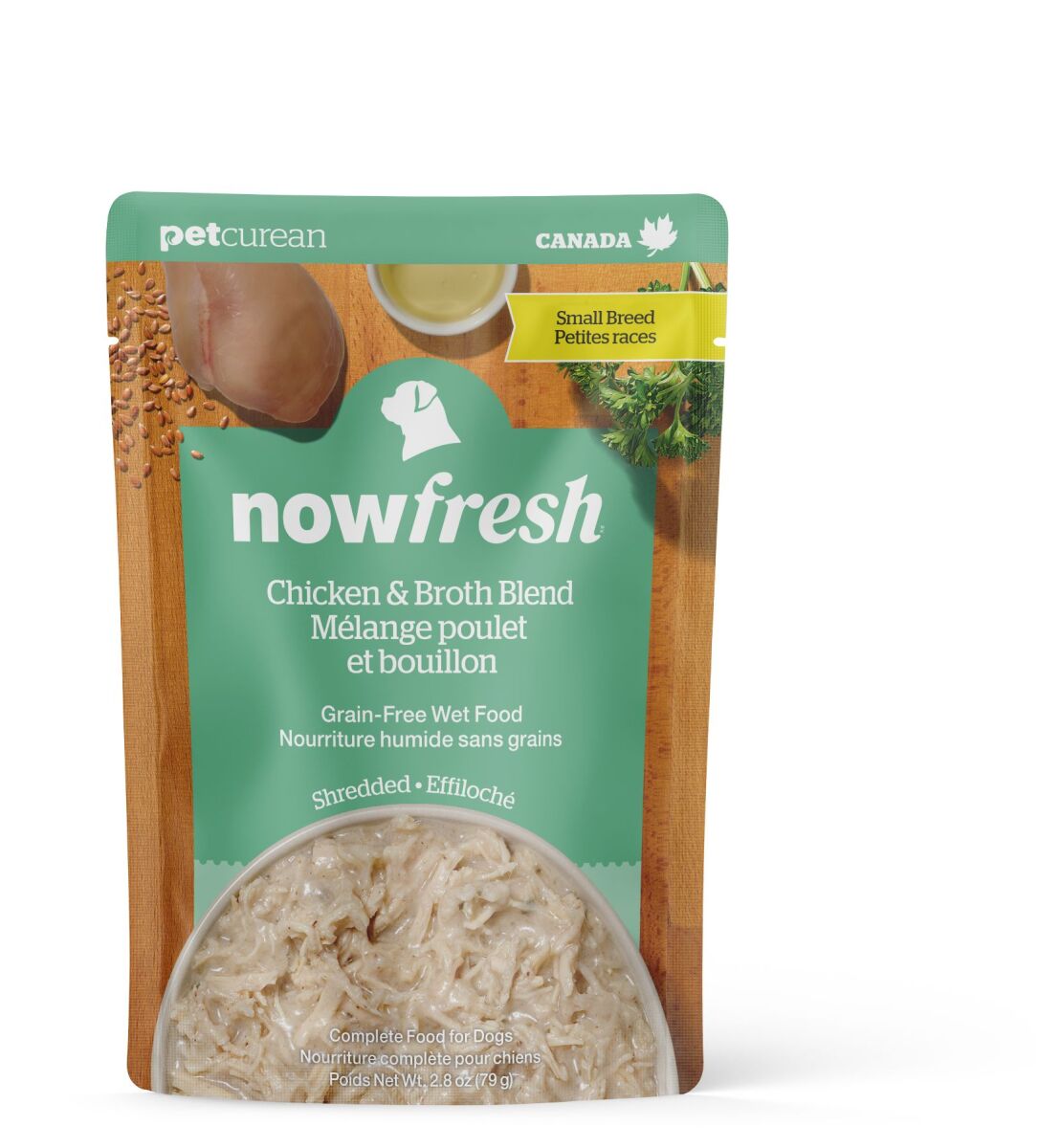 Pc9004 - Nourriture humide sans grains poulet et bouillon pour chien de petite race - Now Fresh