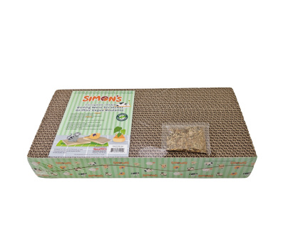 Griffoir vagué en 2 morceaux avec herbe à chat - Simon's