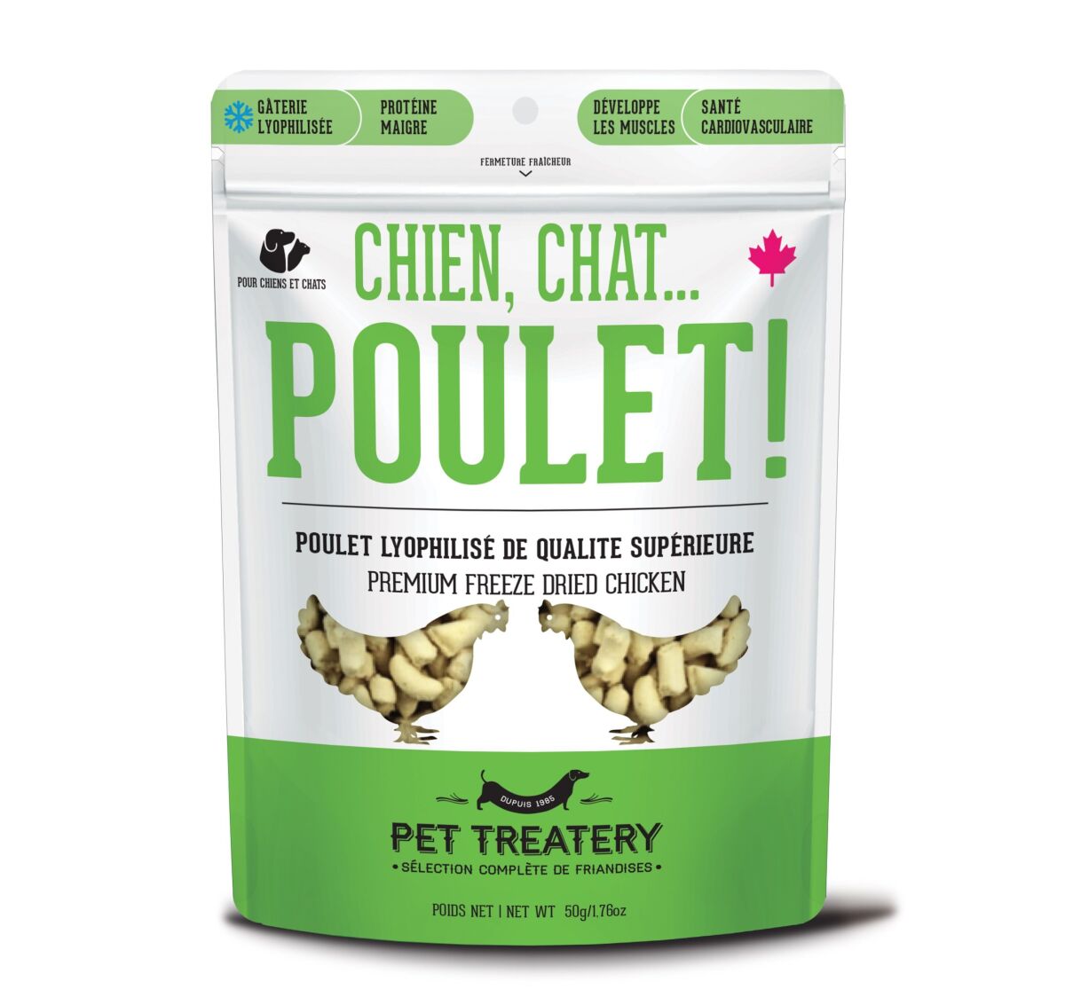 Ga06885 - Gâterie de poulet lyophilisé pour animaux - Granville