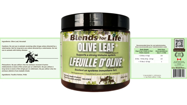 Supplément feuille d'olive pour animaux - Blends for Life