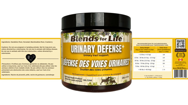 Supplément défense urinaire+ pour animaux - Blends for Life