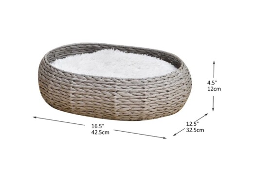 Panier rond Buttercup gris pour animaux - PetPals