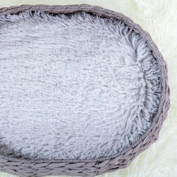 Panier rond Buttercup gris pour animaux - PetPals