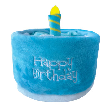 Peluche gâteau de fête bleu à renifler pour chiens - Foufit