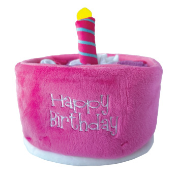 Peluche gâteau de fête rose à renifler pour chiens - Foufit