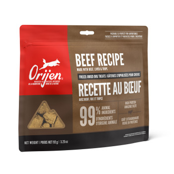 Gâteries lyophilisées recette au boeuf pour chien - ORIJEN