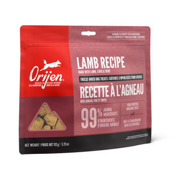 Gâteries lyophilisées recette à l'agneau pour chien - ORIJEN