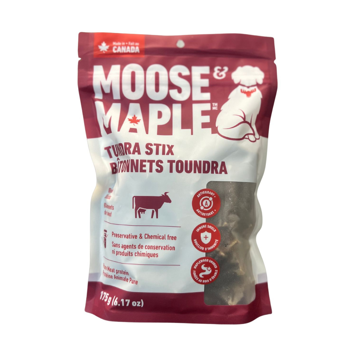 K00700 - Bâtonnets Tundra de boeuf pour chiens - Moose & Maple