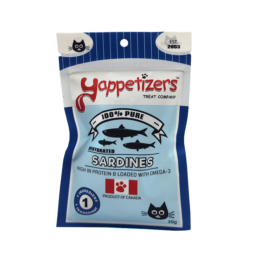K00602 - Gâterie de sardine séché pour chats - Yappetizers