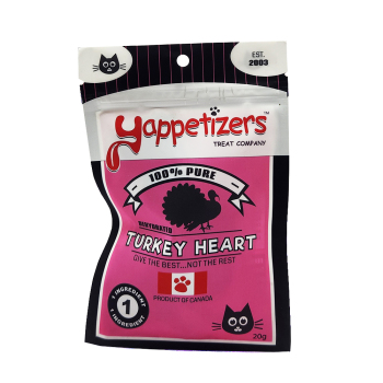 Gâterie au cœur de dinde séché pour chats - Yappetizers