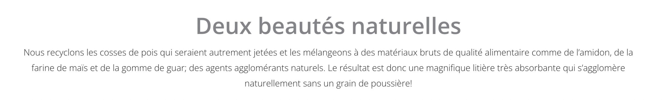 Litière à bases de cosses de pois sans odeurs pour chats - Go Natural