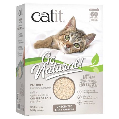 Hg44145 - Litière à bases de cosses de pois sans odeurs pour chats - Go Natural