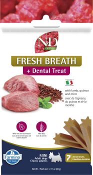 Bâtonnets dentaires haleine fraîche à l'agneau et au quinoa - Farmina