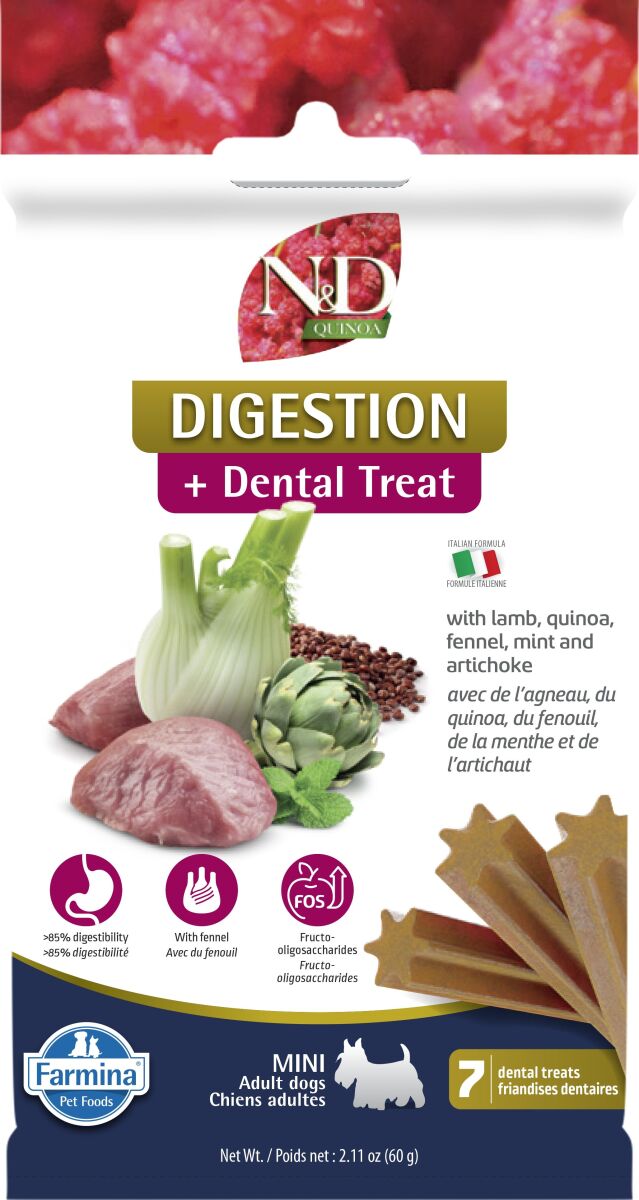Fa5062 - Bâtonnets dentaires digestion à l'agneau et au quinoa - Farmina