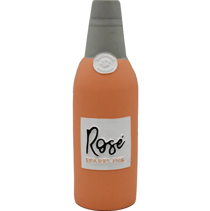 Y01921 - Jouet en latex en forme de bouteille de rosé pour chiens - Zippypaws