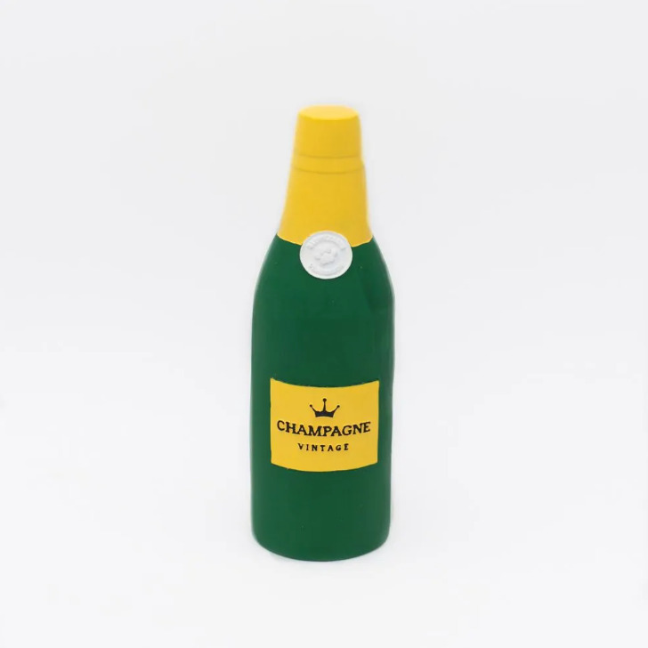 Y01922 - Jouet en latex en forme de bouteille de champagne pour chiens - Zippypaws