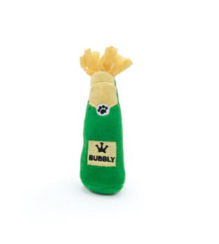 Peluche bouteille de mousseux avec herbe à chat - Zippyclaws