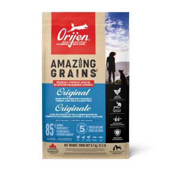 Nourriture pour chien avec grains au poulet - ORIJEN Amazing Grains