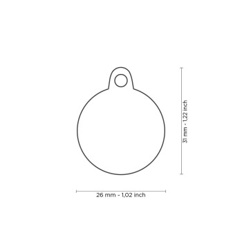 Médaille pour animaux queen blanc et or Charms - MyFamily