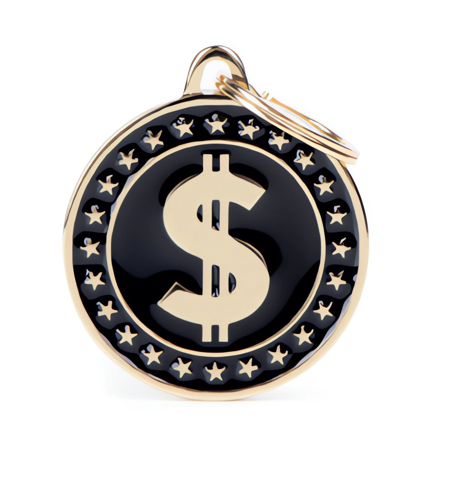 Tg2473 - Médaille pour animaux dollar Charms - MyFamily