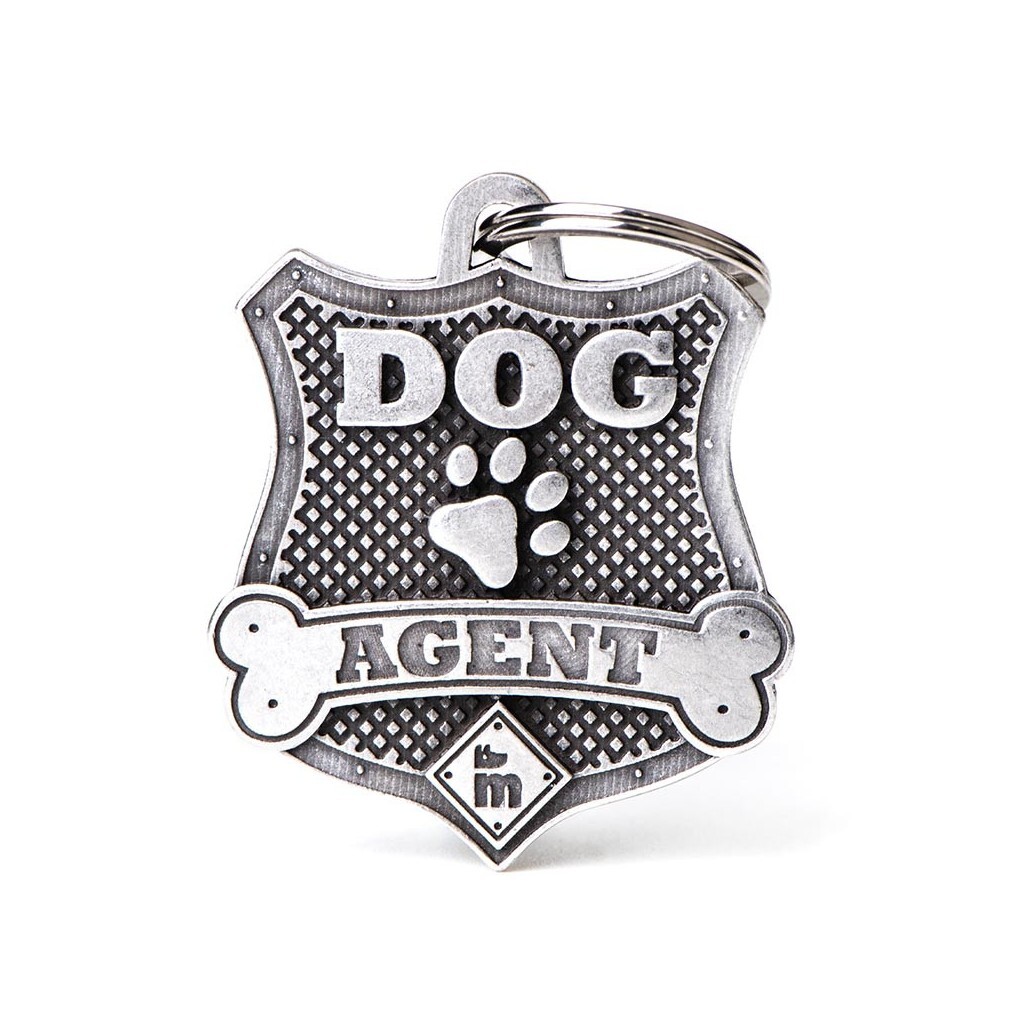 Tg2699 - Médaille pour animaux badge Dog Agent - MyFamily