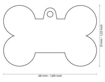 Médaille pour animaux x-grand os laition noir - MyFamily